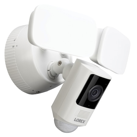 Lorex Wi-Fi 2K 4.0-MP Wired Floodlight Security Camera White W452ASD-E